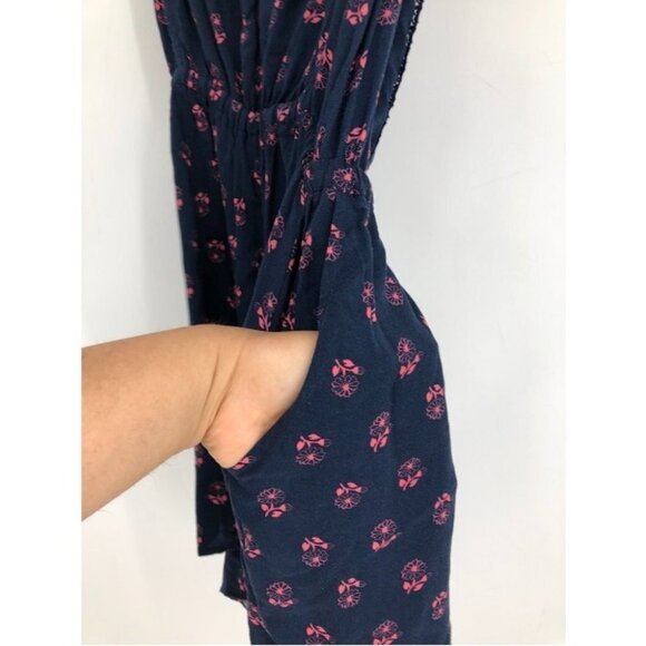 Modcloth Womens Navy Blue  Floral Anywhere & Everywhere Romper Size Medium - Picture 10 of 15